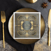 Glam Art Deco Wedding ID1033 Serviette
