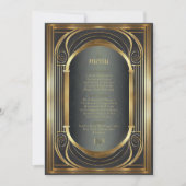 Glam Art Deco Wedding Menu ID1033 (Vorderseite)