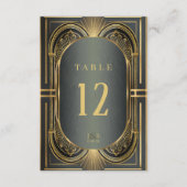 Glam Art Deco Wedding Tischnummern ID1033 (Vorderseite)