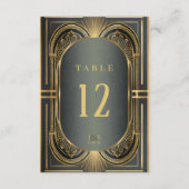 Glam Art Deco Wedding Tischnummern ID1033 (Rückseite)