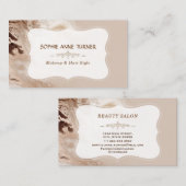 Glam Aurum Marble Geometric Form Makeup Artist Visitenkarte (Vorne/Hinten)