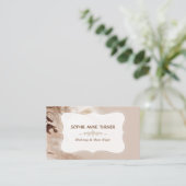 Glam Aurum Marble Geometric Form Makeup Artist Visitenkarte (Stehend Vorderseite)