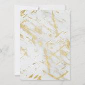 Glam aus weißem Marmor Moderne Party Einladungen (Rückseite)