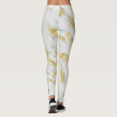 Glam aus weißem Marmor Moderner Designer Leggings (Rückseite)