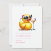 Glam Baby Duck Baby Duck Dankeskarte (Rückseite)