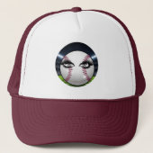 Glam Baseball Queen Trucker Hat ⚾ 👑 Truckerkappe (Vorderseite)
