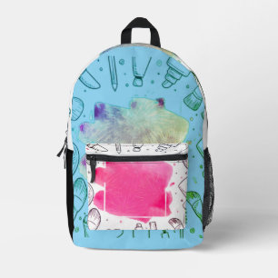 Glam Beauty: Einzigartige Make-up-Design-Tasche" Bedruckter Rucksack