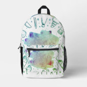 Glam Beauty: Einzigartiges Makeup Design Bag" Bedruckter Rucksack (Vorderseite)