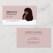 Glam Beauty Girl I Hair Stylist, Haarverlängerunge Visitenkarte (Vorne/Hinten)