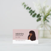 Glam Beauty Girl I Hair Stylist, Haarverlängerunge Visitenkarte (Stehend Vorderseite)