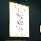 Glam Beauty Lashes Imitate Gold Price List Poster