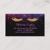 Glam Beauty Salon Makeup Artist Lash Extensions Visitenkarte (Rückseite)
