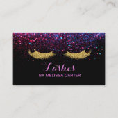 Glam Beauty Salon Makeup Artist Lash Extensions Visitenkarte (Vorderseite)