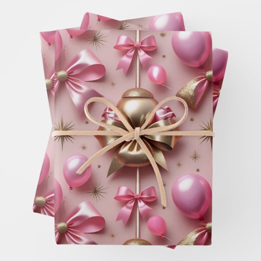 Glam Birthday Pattern Geschenkpapier Set (Beispiel)