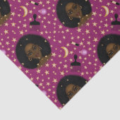 Glam Black Afro Hair Pic Lippenstift Rosa Mond Seidenpapier (Detail)