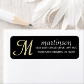 Glam Black Custom Color Monogram Label (Insitu)