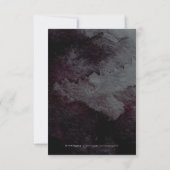 Glam Black Glitzer Kalligraphie Hochzeit RSVP (Rückseite)