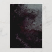 Glam Black Gold Glitzer Kalligraphie Begleitkarte (Rückseite)