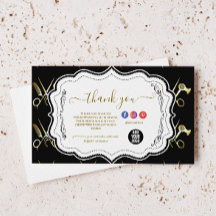 Glam Black Gold Haarstylist-Geschäft