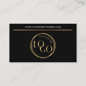 Glam Black & Gold Lass uns Social Media QR Code ve Visitenkarte (Rückseite)