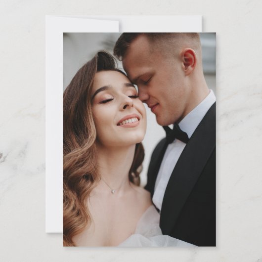 Glam Black Gold Script Calligrafy Foto Wedding Einladung (Rückseite)