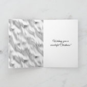 Glam Black Guy Silver Christmas Karte (Innenseite)