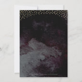 Glam Black Imitats Goldkalligraphie Glitzer Hochze Einladung (Rückseite)