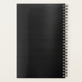 Glam Black Moon Phases Pastellfarben Monogramm Nam Planer (Rückseite)