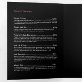 Glam Black Pink Gold Lash Broschüre (Innen Erste Seite)