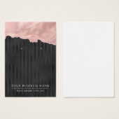 Glam Black Rose Gold Streifen Earring Display Card (Vorne & Hinten)