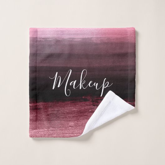 Glam Black, Rose Gold und Pink Makeup Artist Waschlappen (Waschlappen)