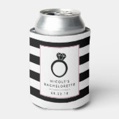 Glam Black Stripe | JUNGGESELINNEN-ABSCHIED Dosenkühler (Kanne Vorderseite)