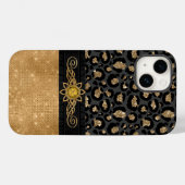 Glam Black und Gold Leopard Print Case-Mate iPhone Hülle (Rückseite (Horizontal))
