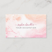 Glam Blassfarbener Marmor, klassisch Visitenkarte (Vorderseite)