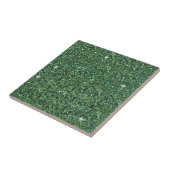 Glam Blau Türkis Glitter Funkel Chic Fliese (Seite)