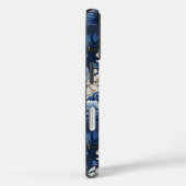 Glam Blaues und Elfenbeinernes Blumen Designer iPh Case-Mate iPhone Hülle (Rückseite / Rechts)