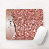 Glam Bling Personalisiert Glitzer Calligraphie Mousepad (Mit Mouse)