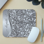 Glam Bling Personalisierter Glitzer Kalligraphie S Mousepad<br><div class="desc">Dieses Design enthält keinen Glitzer oder keine Sequenzen. Es kann in dem Bereich personalisiert sein, der durch das Ändern des Fotos und/oder Textes zur Verfügung gestellt wird. Sie können auch angepasst werden, indem Sie auf Vorlage personalisieren klicken und dann auf die Schaltfläche klicken, um weitere Optionen anzupassen, um die Hintergrundfarbe...</div>