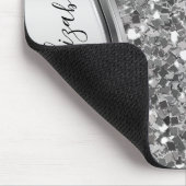 Glam Bling Personalisierter Glitzer Kalligraphie S Mousepad (Ecke)