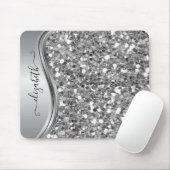 Glam Bling Personalisierter Glitzer Kalligraphie S Mousepad (Mit Mouse)