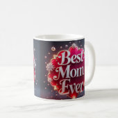 Glam Bling Silver Gold Beste Mama je Kaffeetasse (VorderseiteRechts)