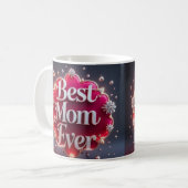 Glam Bling Silver Gold Beste Mama je Kaffeetasse (Vorderseite Links)