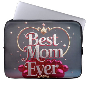 Glam Bling Silver Gold Beste Mama je Laptopschutzhülle