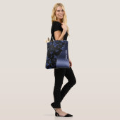 Glam Blue Silver Glitzer Schmetterlinge Personalis Tasche (Am Model)
