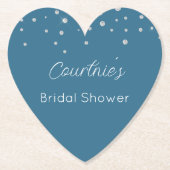 Glam Blue White Diamonds Brautparty Untersetzer (Vorderseite)