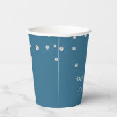 Glam Blue White Diamonds Geburtstag Pappbecher (Rechts)