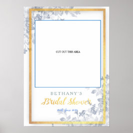 Glam Blume Gold Brautparty Cut Foto Stand Poster