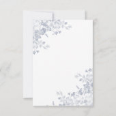 Glam Blume Gold Frame Kalligrafie Brautparty Einladung (Rückseite)