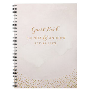 Glam blush Glitzer Rose Gold Hochzeitsbuch Notizblock