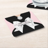 Glam Blush Pink Extravagant Tiffany Thema Kinderdu Rechteckiger Pappuntersetzer (angewinkelt)